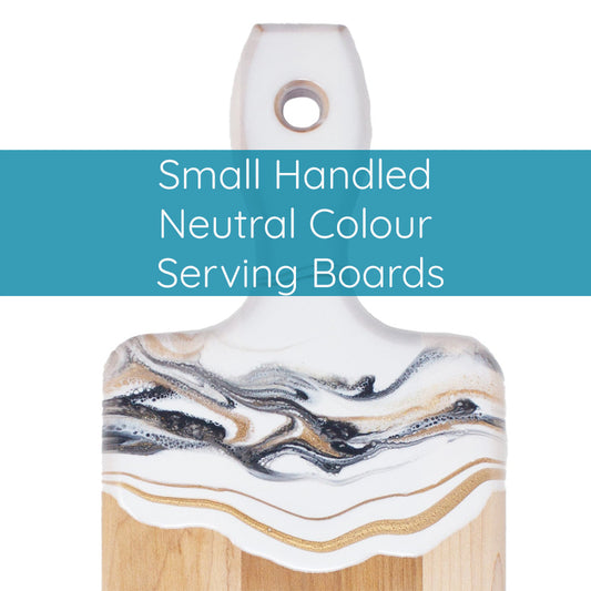 Small Handled Neutral Colour Serving Boards