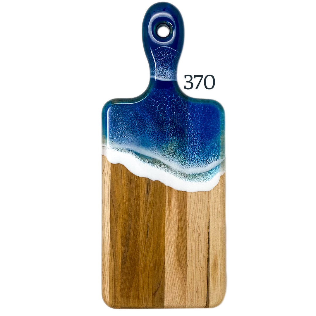 Small Handled Ocean Waves Serving Boards