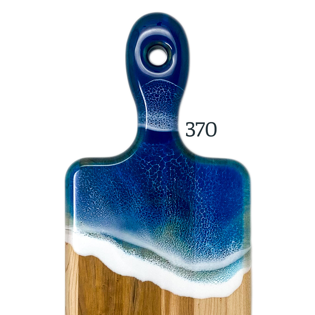 Small Handled Ocean Waves Serving Boards