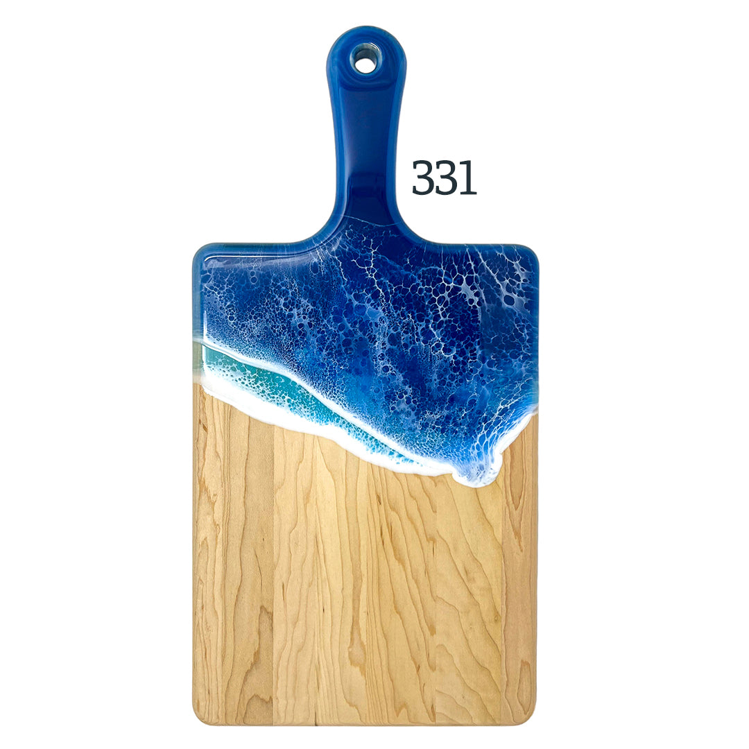 Large Handled Ocean Waves Serving Boards