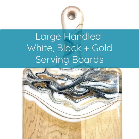 Large Handled Neutral Colour Serving Boards