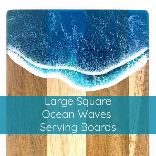 Large Square Ocean Waves Serving Boards