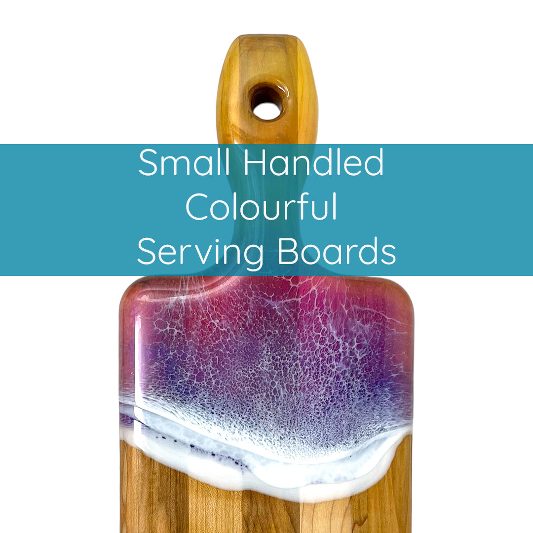 Small Handled Colourful Serving Boards