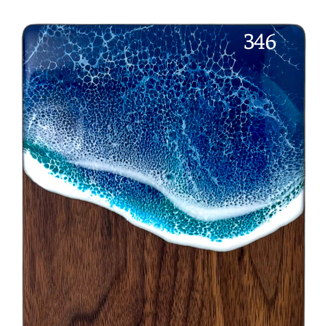 Small Walnut Ocean Waves Serving Boards