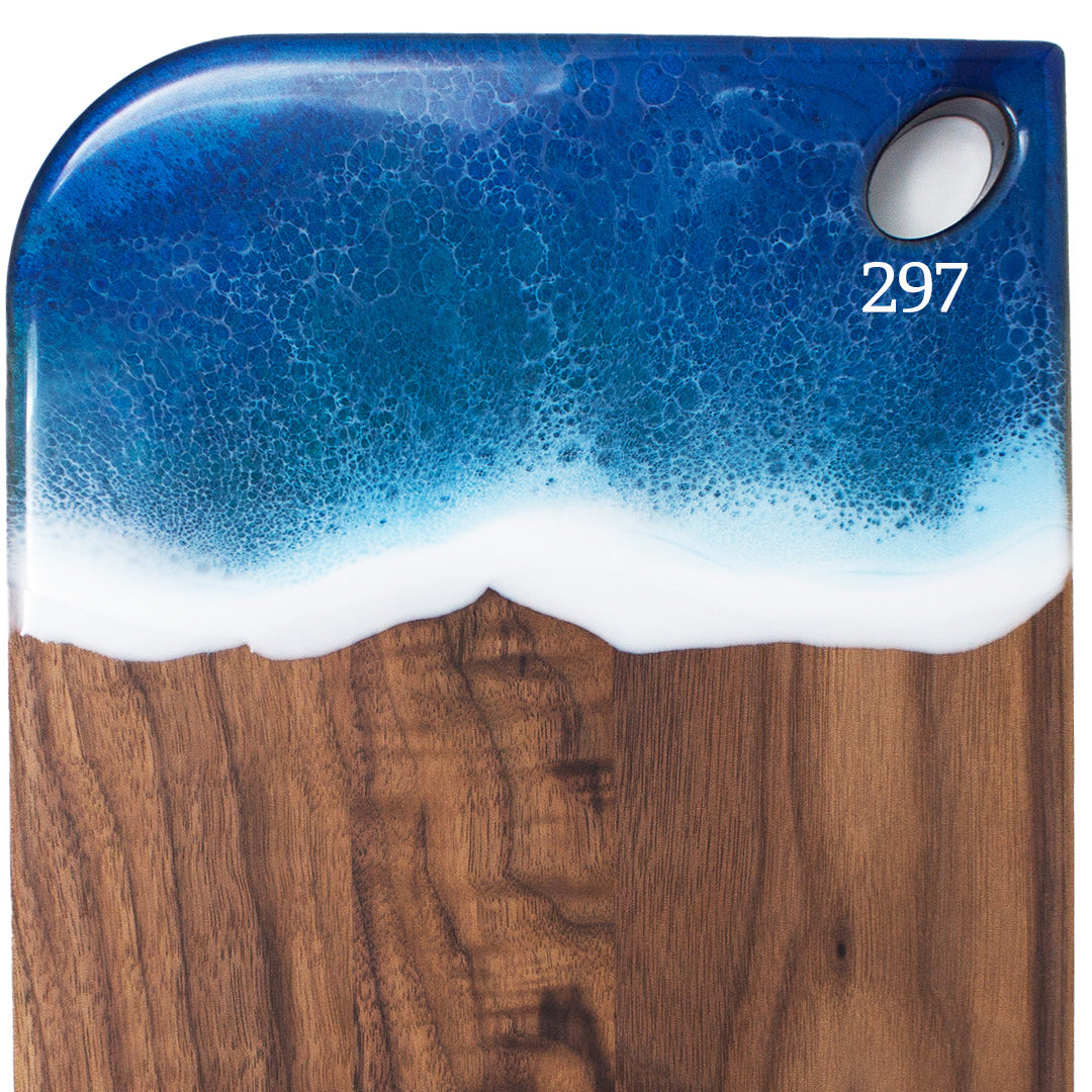 Medium Walnut Ocean Waves Serving Boards