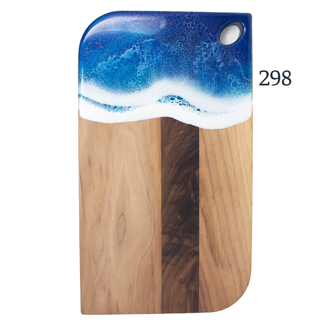 Medium Walnut Ocean Waves Serving Boards