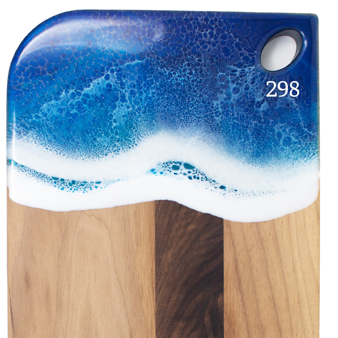 Medium Walnut Ocean Waves Serving Boards